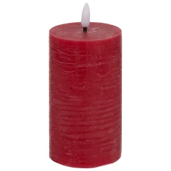 Sale Atmosphera Créateur D'Intérieur Bougie ronde LED Molia 7x15cm rouge - Atmosphera