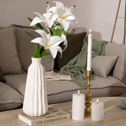 Sale Atmosphera Créateur D'Intérieur Bougie ronde LED twist Aloe 7x13cm blanc - Atmosphera