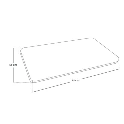 Best Vivezen Bouillotte chauffante ou refroidissante 10 x 22 cm déhoussable pour toutes parties du corps - Noir -