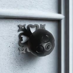 Secury-T Boule rustique, diamètre 700mm, noire* Poignée De Porte Extérieure|Heurtoir