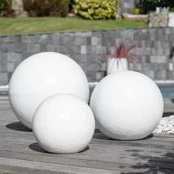 Wanda Collection Boules déco design trio blanc,* Statue Décorative