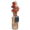 Atmosphera Créateur D'Intérieur Bouquet de fleurs séchées en vase Wonder - Rouge- Atmosphera* Fleur Séchée