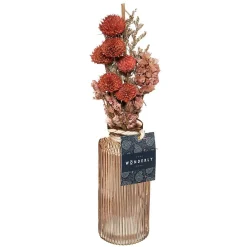 Atmosphera Créateur D'Intérieur Bouquet de fleurs séchées en vase Wonder - Rouge- Atmosphera* Fleur Séchée