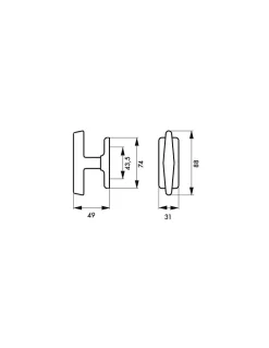 Discount Thirard Bouton de fenêtre Hebe, blanc -