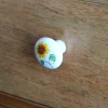 Outlet Bouton de meuble arrondi Locarn blanc Ø3.2cm x p.2.5cm
