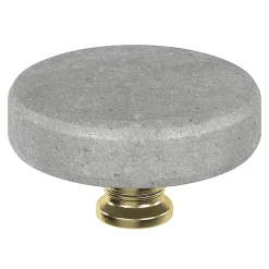 GoodHome Bouton de meuble arrondi Rubian jaune Ø3.5cm x p.2.7cm* Bouton De Meuble