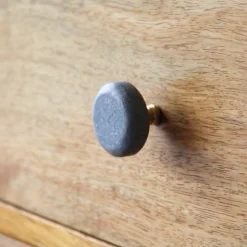 GoodHome Bouton de meuble arrondi Rubian jaune Ø3.5cm x p.2.7cm* Bouton De Meuble