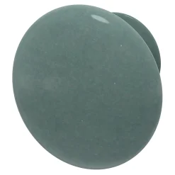 GoodHome Bouton de meuble arrondi Porcelaine Vras aigue marine Ø3.2cm x p.2.5cm* Bouton De Meuble