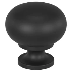 GoodHome Bouton de meuble arrondi Primel mat noir Ø3.2 x h. 3 cm* Bouton De Meuble