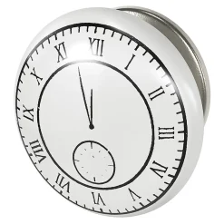 GoodHome Bouton de meuble arrondi Porcelaine Vras blanc Ø4.1cm x p.2.7cm* Bouton De Meuble
