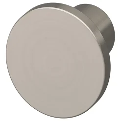 GoodHome Bouton de meuble arrondi Dotz effet nickel Ø3cm x H.2.4cm* Bouton De Meuble