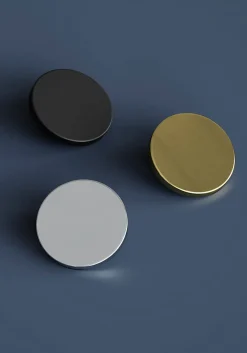 GoodHome Bouton de meuble arrondi Minzh noir ⌀.35mm x L.35mm* Bouton De Meuble