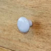 GoodHome Bouton de meuble arrondi Porcelaine Vras gris Ø3.2cm x p.2.5cm* Bouton De Meuble