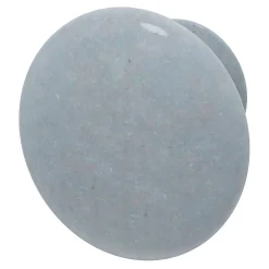 GoodHome Bouton de meuble arrondi Porcelaine Vras gris Ø3.2cm x p.2.5cm* Bouton De Meuble
