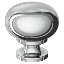 Outlet GoodHome Bouton de meuble arrondi Primel gris Ø3.2cm x l.3.2cm x h.3cm x p.3cm