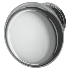 Outlet GoodHome Bouton de meuble arrondi Primel gris Ø3.2cm x l.3.2cm x h.3cm x p.3cm