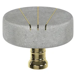 GoodHome Bouton de meuble arrondi Rubian gris Ø4.1 cm x l.4.1 cm x H.4.1 cm* Bouton De Meuble