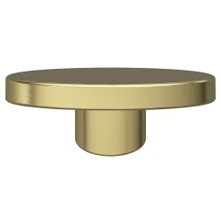 Outlet GoodHome Bouton de meuble arrondi Minzh or Ø3.5cm x l.3.5cm x h.2cm x p.2cm