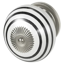 GoodHome Bouton de meuble arrondi Vras blanc ⌀.40mm
