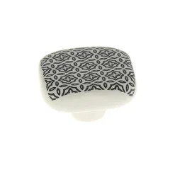 Bouton de meuble carré Beloen gris noir l.4.1cm x h. 4.1cm x p.1.9cm* Bouton De Meuble