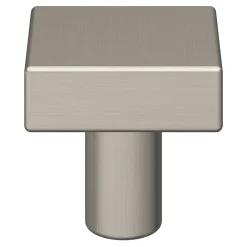 GoodHome Bouton de meuble carré Skej effet nickel Ø3cm* Bouton De Meuble