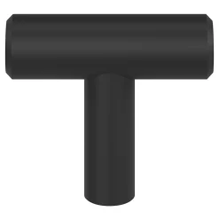 Clearance GoodHome Bouton de meuble en T Dizel noir ⌀.40mm x L.12mm