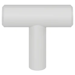 GoodHome Bouton de meuble en T Dizel mat blanc Ø4 x l.1,2 cm x h. 3.5 cm* Bouton De Meuble