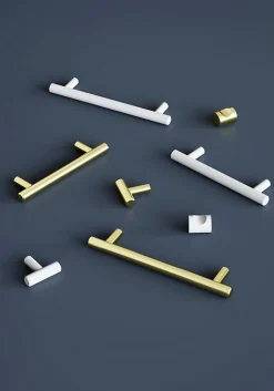 GoodHome Bouton de meuble en t Dizel gris Ø4cm x l.1.2cm x h. 3.5cm* Bouton De Meuble