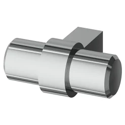 Hot GoodHome Bouton de meuble en T Kerver effet chromé Ø4 x l.1,8 x h. 3.4 cm