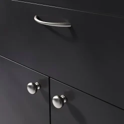 GoodHome Bouton de meuble Primel gris Ø3.2cm x l.3.2cm x h.3cm x p.3cm* Bouton De Meuble