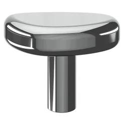 GoodHome Bouton de meuble Armel gris Ø4cm x l.2.1cm x h.3cm x p.3cm* Bouton De Meuble