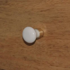 GoodHome Bouton de meuble Porcelaine Vras or Ø2.9cm x l.2.9cm x h. 2.9cm x p.3.2cm* Bouton De Meuble