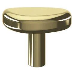 GoodHome Bouton de meuble Armel doré brillant Ø4cm x l.2.1cm x h. 3cm x p.3cm* Bouton De Meuble