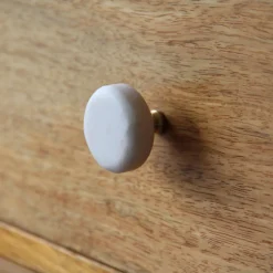 GoodHome Bouton de meuble Rubian blanc Ø3.5cm x l.3.5cm x h.3.5cm x p.2.7cm* Bouton De Meuble