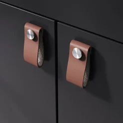 New GoodHome Bouton de meuble Hezo Marron foncé l.2,6 x h. 6.4 cm
