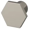 Clearance GoodHome Bouton de meuble Keri effet nickel Ø2.4cm x H.2.1cm