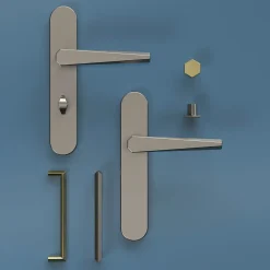Clearance GoodHome Bouton de meuble Keri effet nickel Ø2.4cm x H.2.1cm