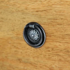 Bouton de meuble Louis XVI Rohan chrome vieilli ⌀3,2 cm* Bouton De Meuble