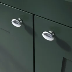 Online GoodHome Bouton de meuble ovale Govlin effet chromé Ø3cm x l.2cm