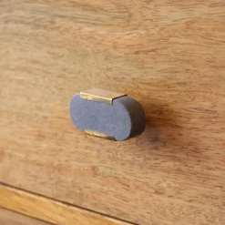 Online GoodHome Bouton de meuble ovale Rubian gris 5.3cm x h.2.6cm x p.2.3cm