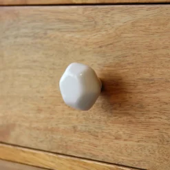 GoodHome Bouton de meuble Porcelaine Vras blanc l.4,5 cm x h. 4.5 cm* Bouton De Meuble
