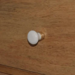 GoodHome Bouton de meuble Porcelaine Vras blanc Ø2.4 x l.24 mm x h. 2.4 cm* Bouton De Meuble
