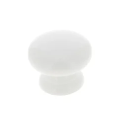 Sale Bouton de meuble rond Belz blanc GoodHome Ø3,5 x P.3 cm