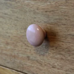 GoodHome Bouton de meuble rond porcelaine rose Ø3,2 x P.2,5 cm* Bouton De Meuble