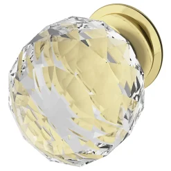 GoodHome Bouton de meuble Ruis effet or Ø3.2cm x H.4.3cm