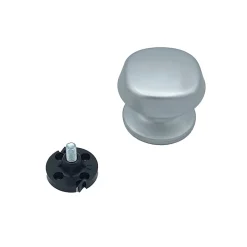 Sale Hardwarexchange Bouton tirant de porte fixe D70 mm en aluminium Gris argent - breveté