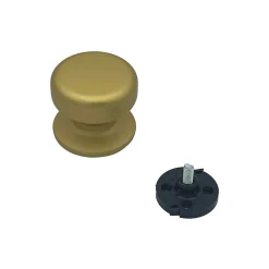 Best Hardwarexchange Bouton tirant de porte fixe D70 mm en aluminium Or satiné - breveté