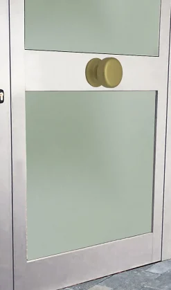 Best Hardwarexchange Bouton tirant de porte fixe D70 mm en aluminium Or satiné - breveté