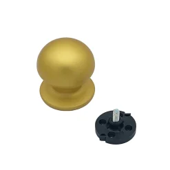 Sale Hardwarexchange Bouton tirant de porte fixe D70 mm en aluminium Or satiné - breveté - lot de 6 boutons