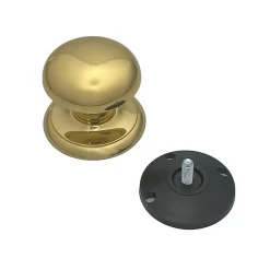 Clearance Hardwarexchange Bouton tirant de porte fixe en laiton D70 mm Laiton poli